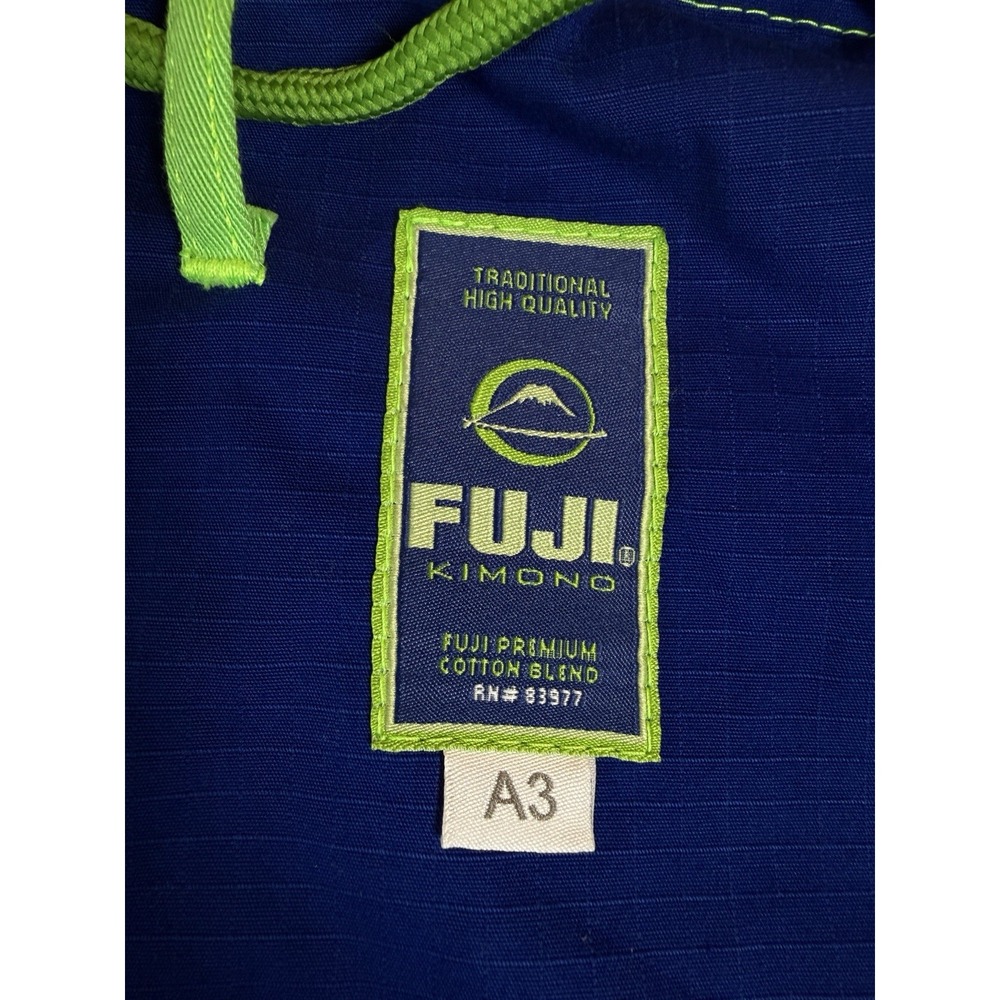 FUJI Suparaito BJJ Gi Pants A3 Blue Ripstop Jiu-Jitsu Unisex 43x29 Drawstring - Picture 3 of 11